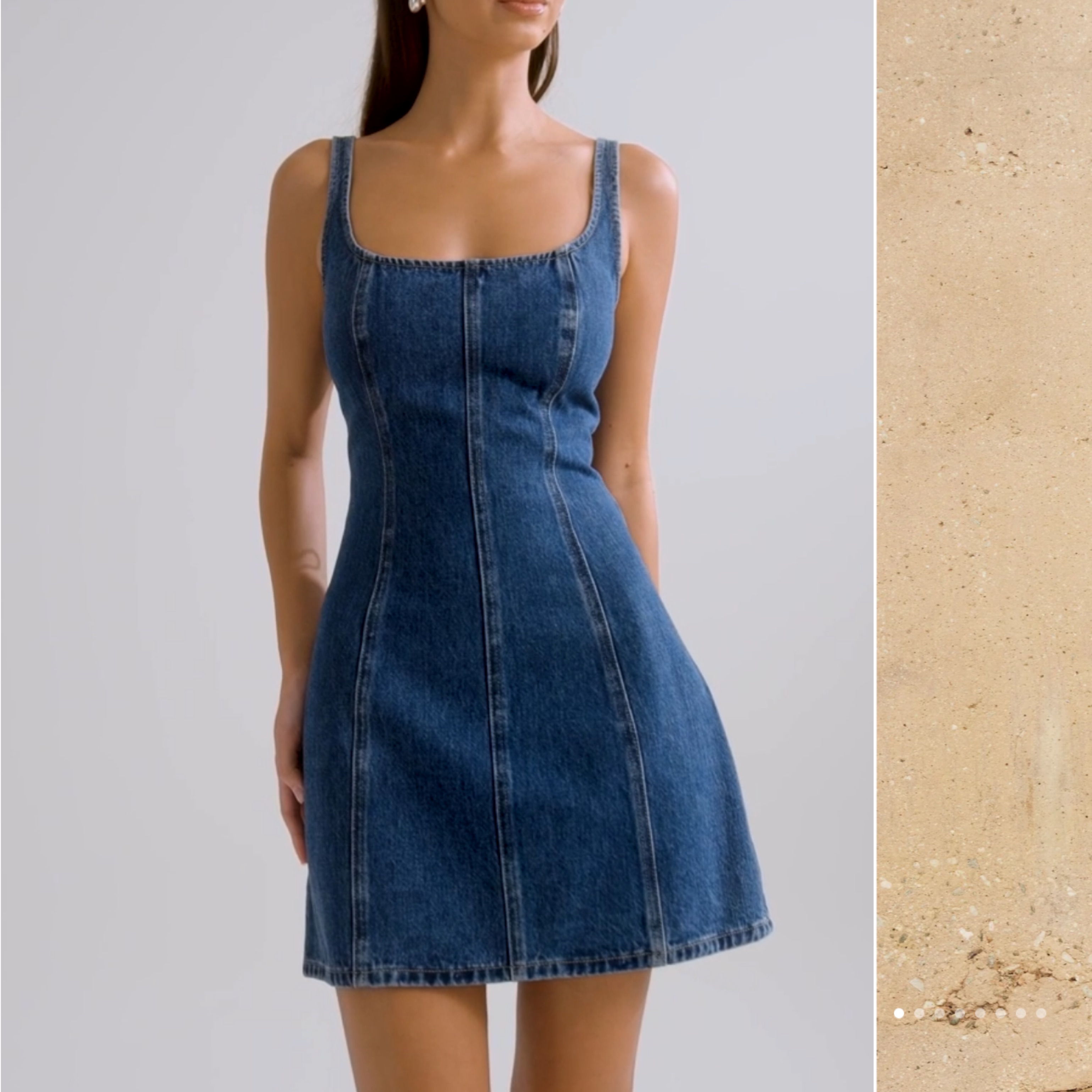 RUE Denim Mini Dress - Dark Blue by Meshki - Pickle