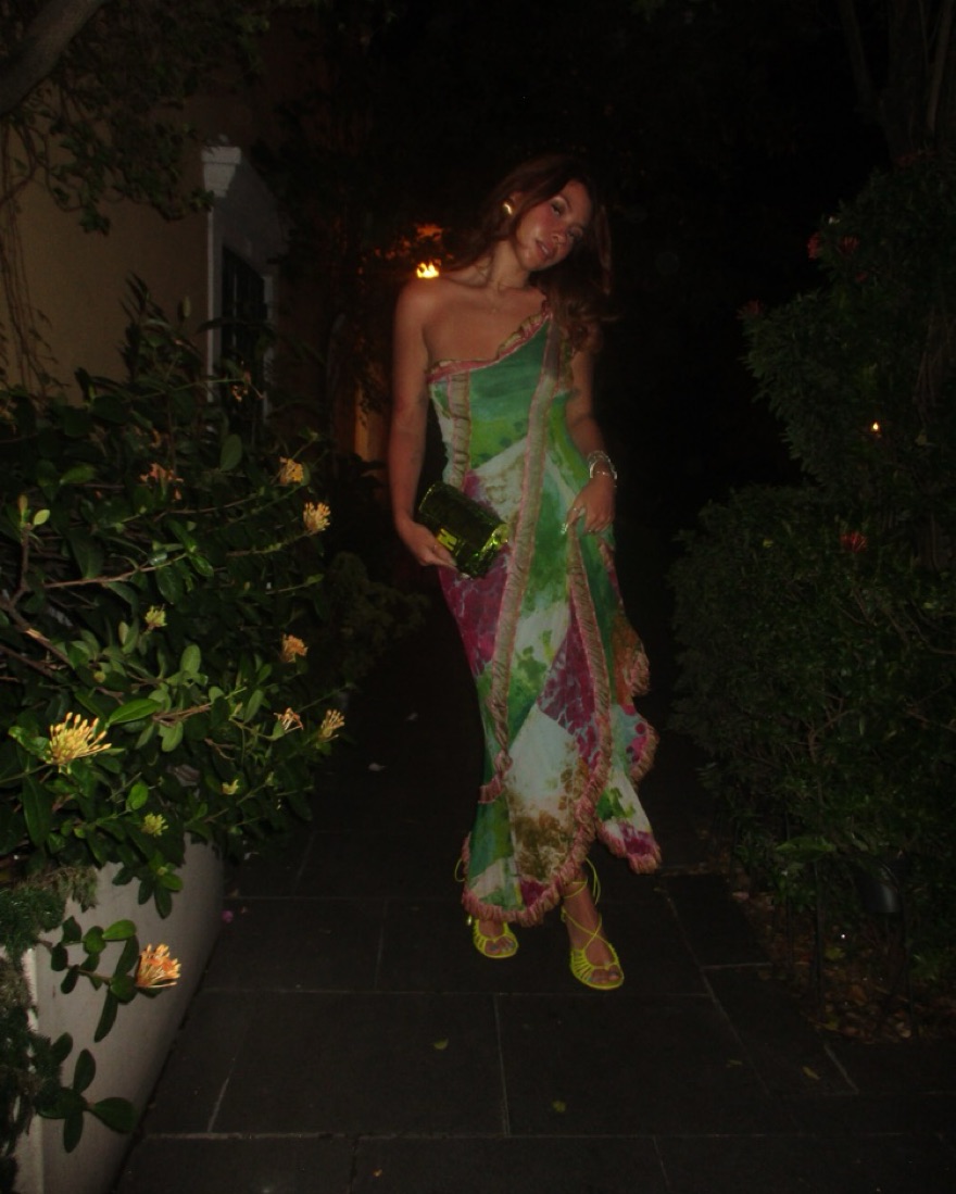 green emerald velvet dress Jean Paul Gaultier dress Summer 2010 – Les Merveilles De Babellou main image 1