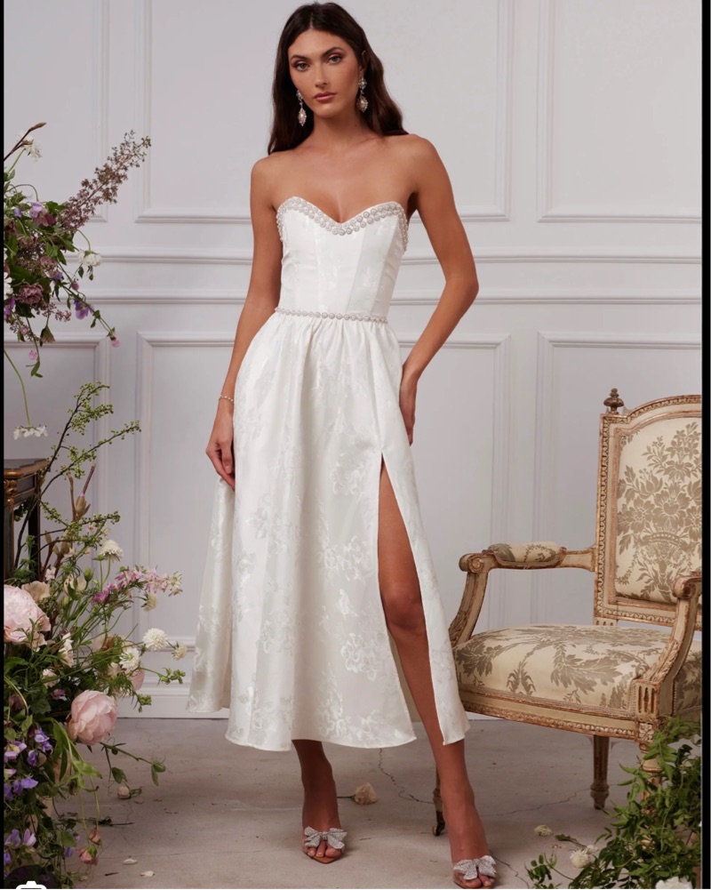 chinese dress ladies The Scarlette Dress in White 18 / White main image 0