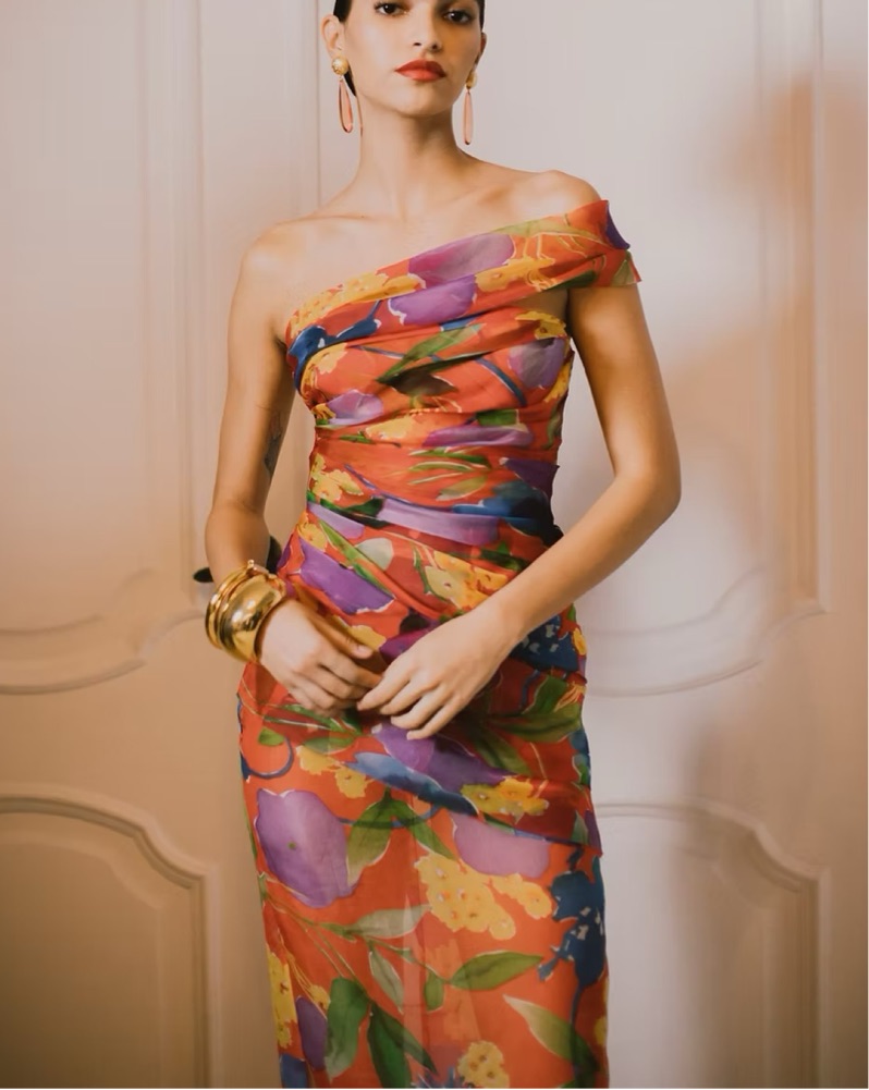 Carolina Herrera Floral Midi Dress - Image 3