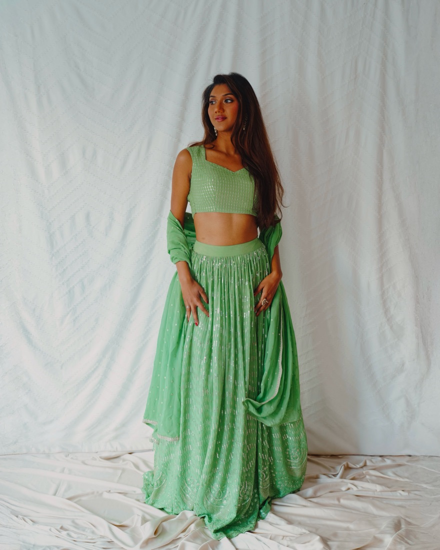 Divya Lehenga (Green) Size S - Image 1