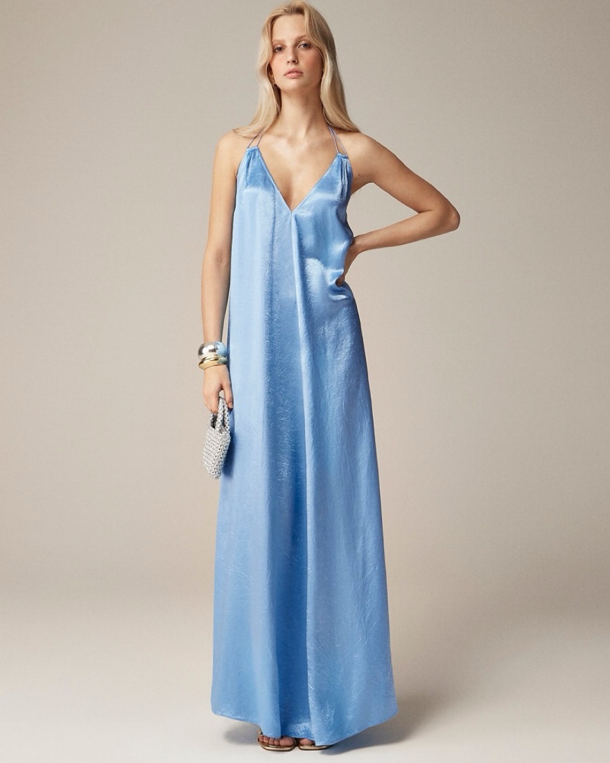 Anna October X J.Crew Halter Slip Dress by Anna October X J. Crew - Pickle