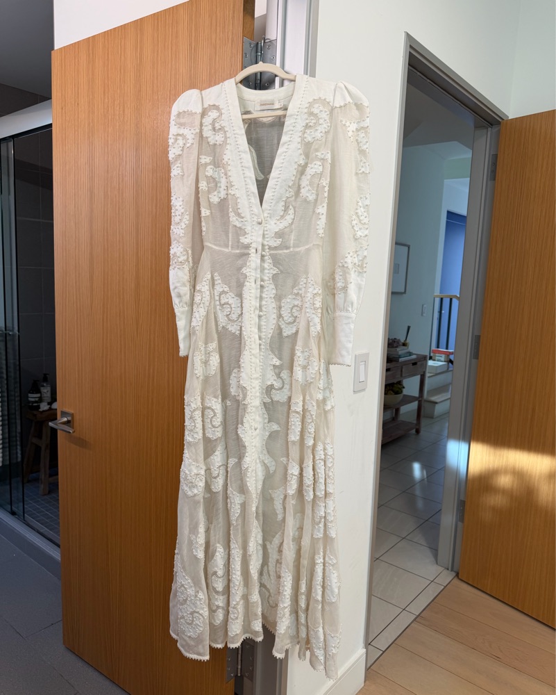 White Lace Maxi Dress by Zimmermann - Pickle