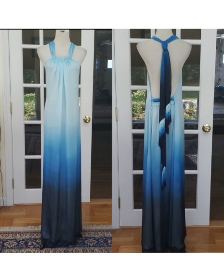 JONATHAN SIMKHAI Ombre Halter Maxi Dress by Jonathan Simkhai - Pickle