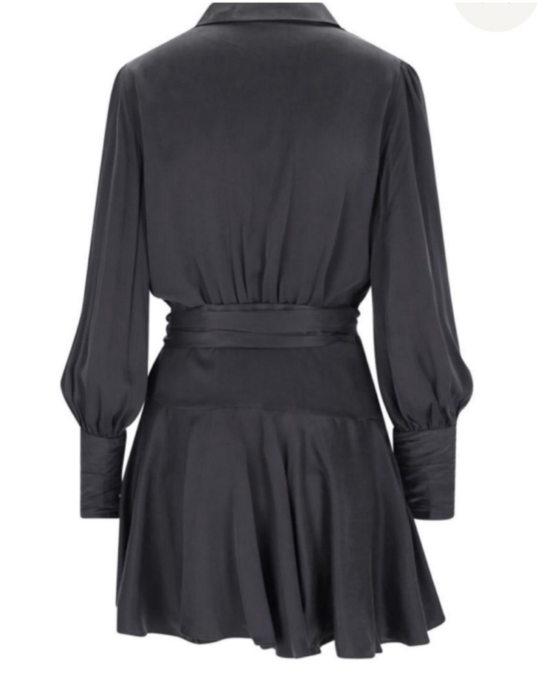 Black zimmerman Long Sleeve Mini Dress by Zimmermann