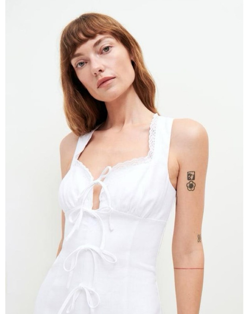 Reformation Reia Linen Mini Dress by Reformation - Pickle