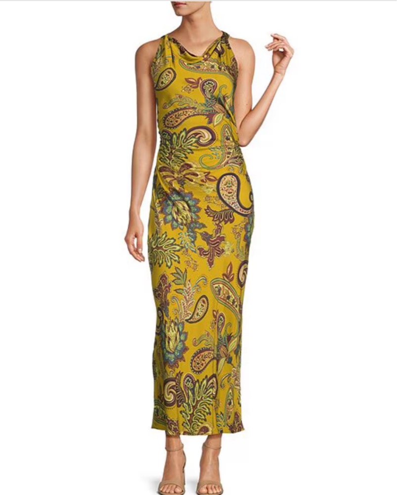 slim fit dress slacks Antonio Melani Satin Drape Dress Size 8  ReThreads.shop