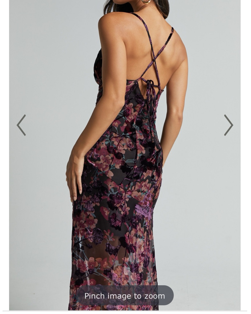 Dark Floral Lomg Dress From Showpo by Showpo - Pickle