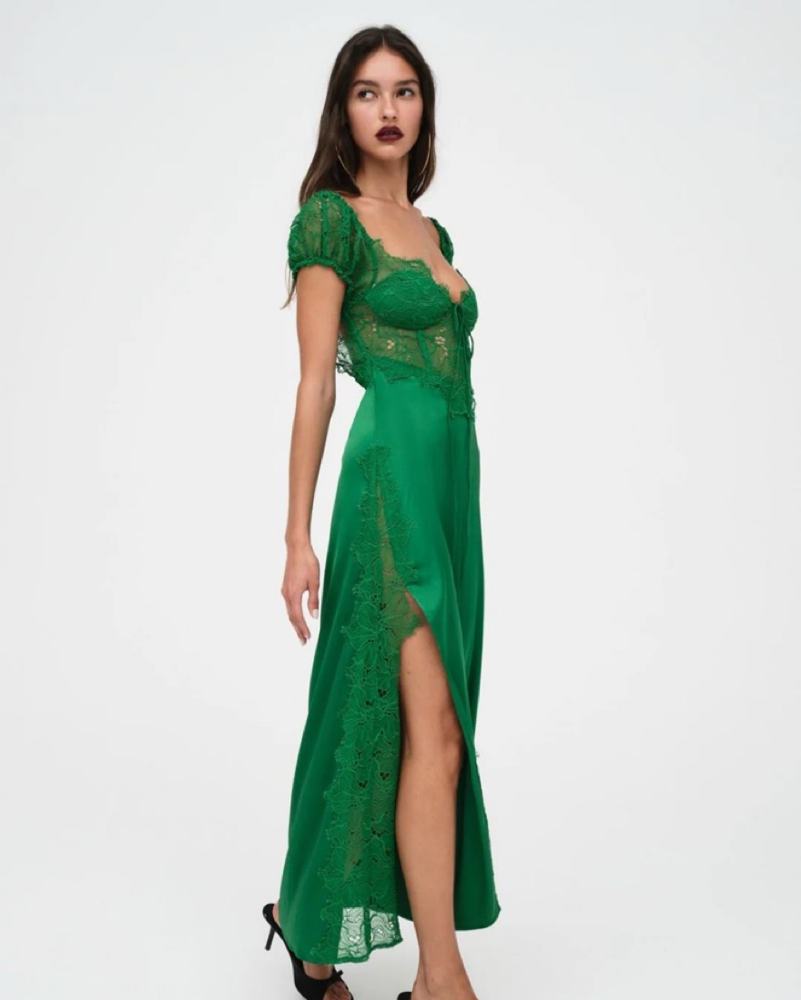 For Love and Lemons Casey Maxi Dress by For Love & Lemons - Pickle