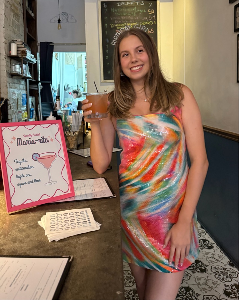 Revolve Rainbow Sequin Dress by Le Superbe - Pickle