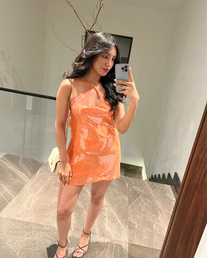strapless open back dress Ampolia Halter Mini Dress main image 0