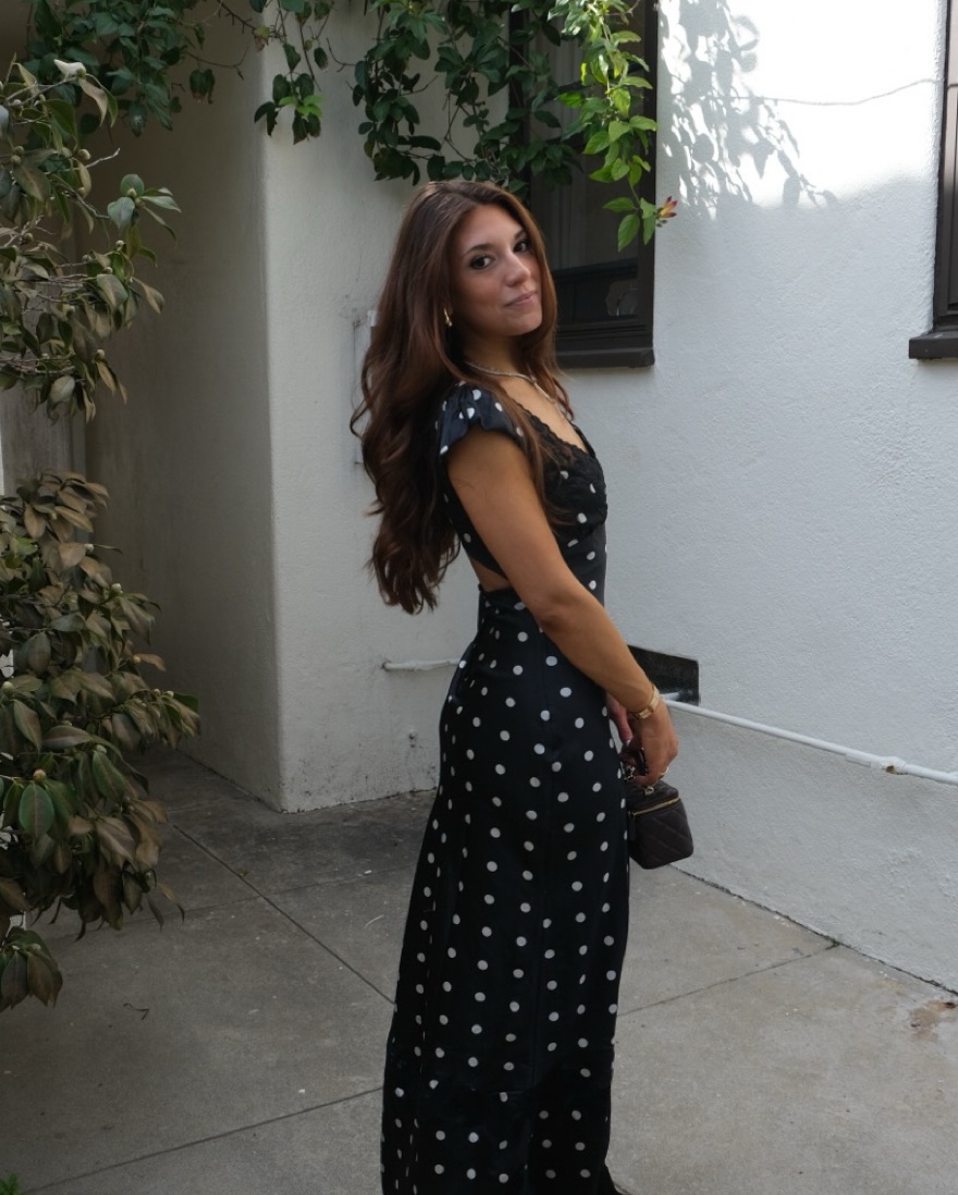 Free People Cut Out Polka Dot Maxi Dress by Free People - Pickle