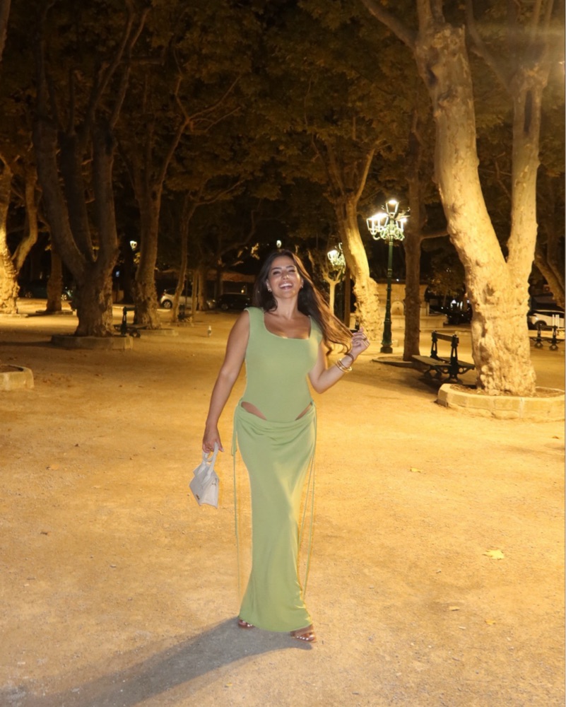 slim fit dress slacks Green Cut Out Maxi Dress for Chic Summer Style main image 1