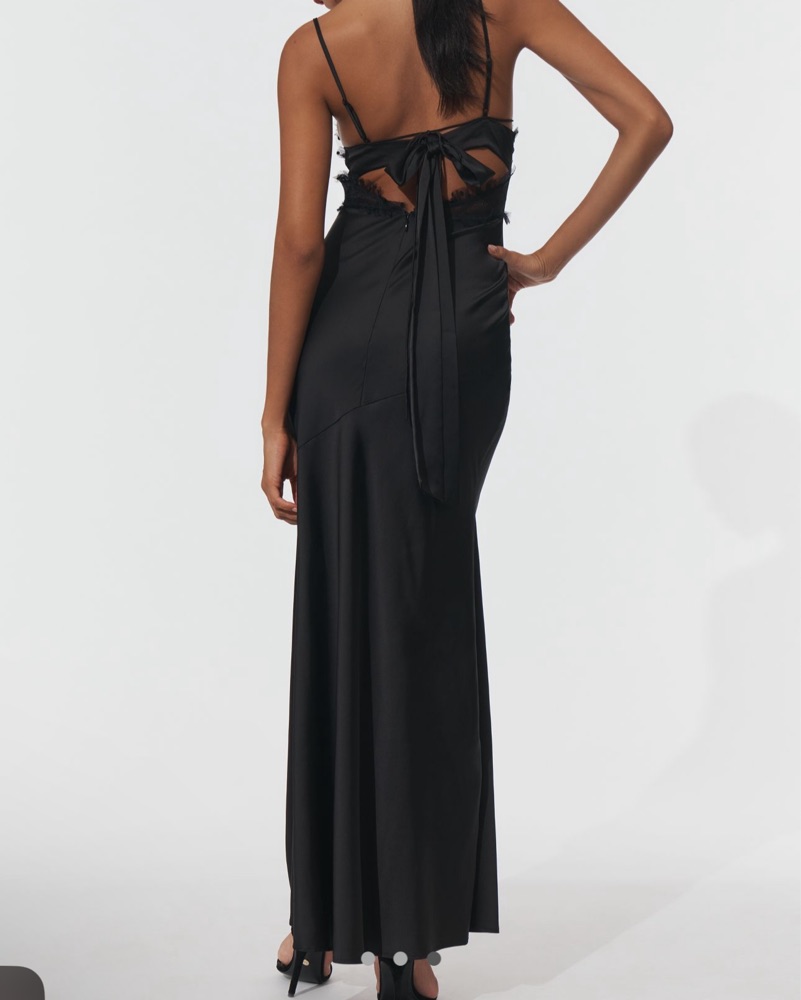 chinese dress ladies For Love & Lemons Val Maxi Dress Black – blueandcream main image 1