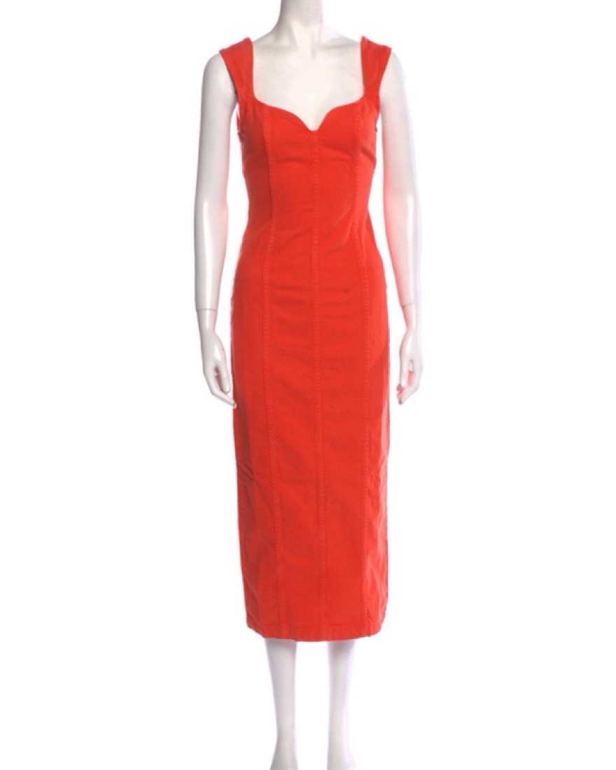 Mara Hoffman Denim Orange Midi Dress by Mara Hoffman - Pickle