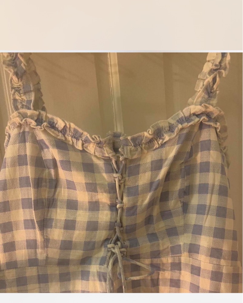 blue plaid dress urban outfitters Mazzy Dress