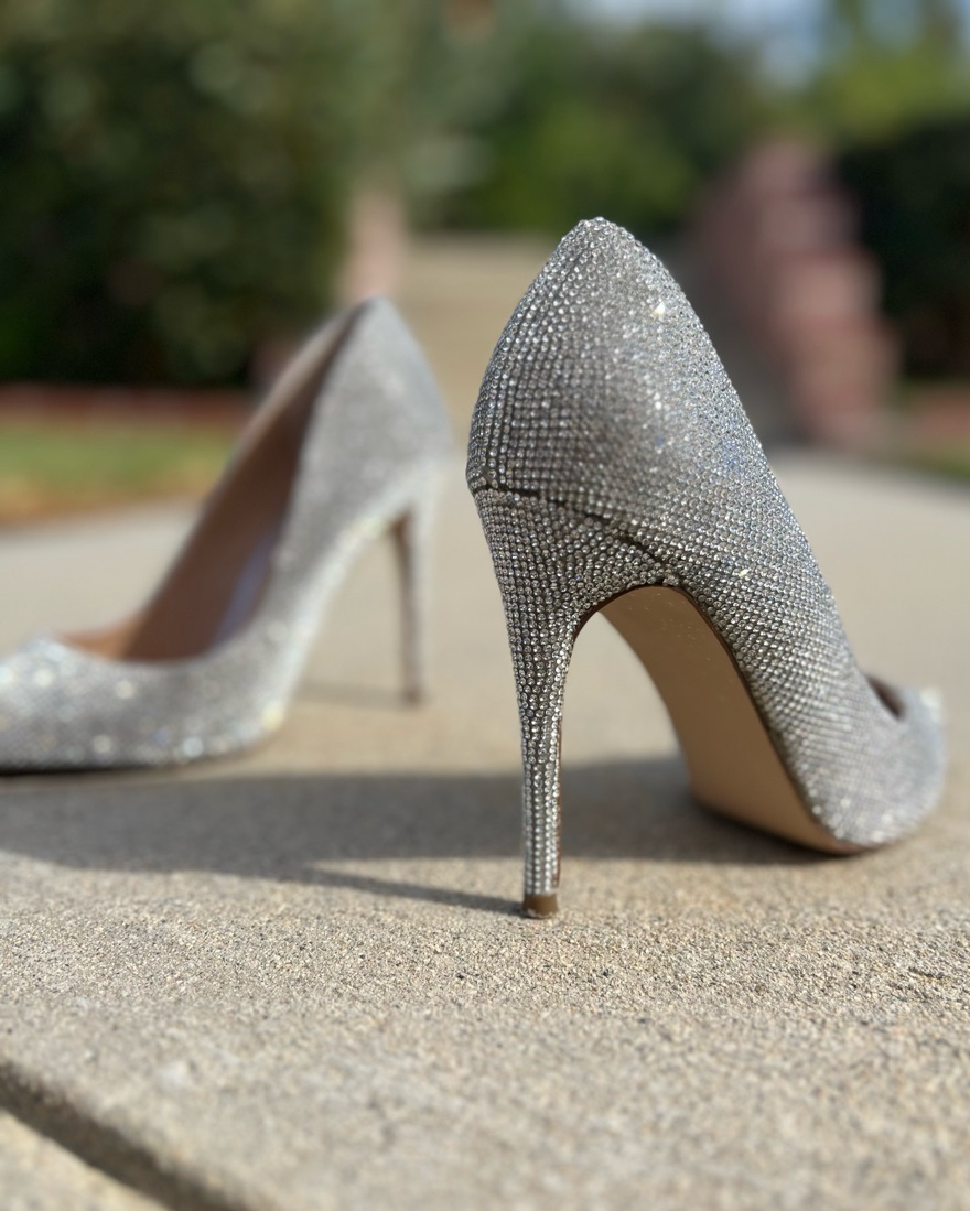 Silver Rhinestone Heels by Steve Madden - Pickle, image size:880x1099