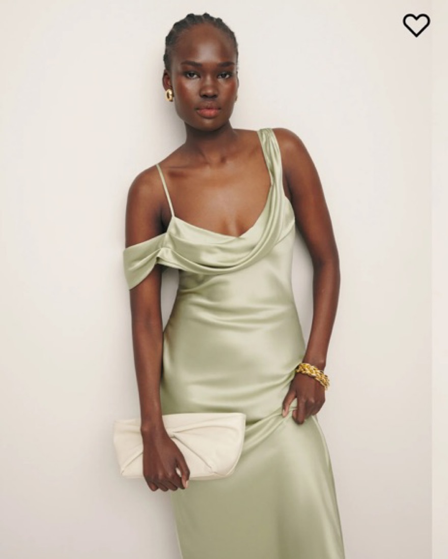 Sage/green Reformation Gown by Reformation - Pickle