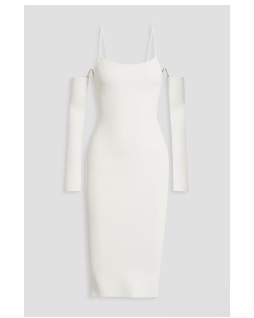 Sleek and Chic White Midi Dress by Alice & Olivia - Pickle