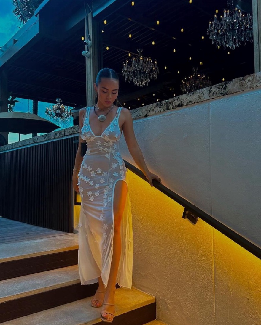 Mixedgals Mesh White Dress - Image 3