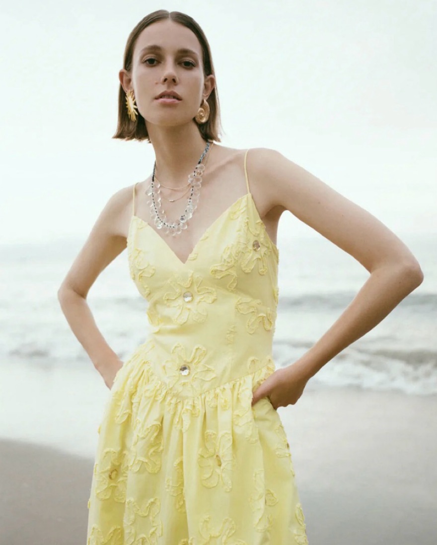 RHODE Sophie Dress by Rhode - Pickle