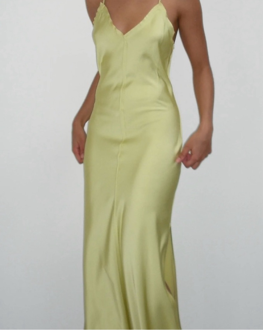 Green Silk Cami Dress Elegant Ruched Front Back Lace Up Cami Dress Mauve /  XL