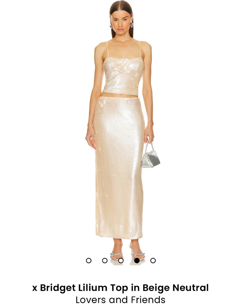 Lovers And Friends Beige Sequin Set  - Image 1