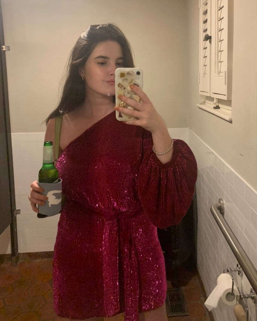 One Shoulder Retrofete Dress - Image 2