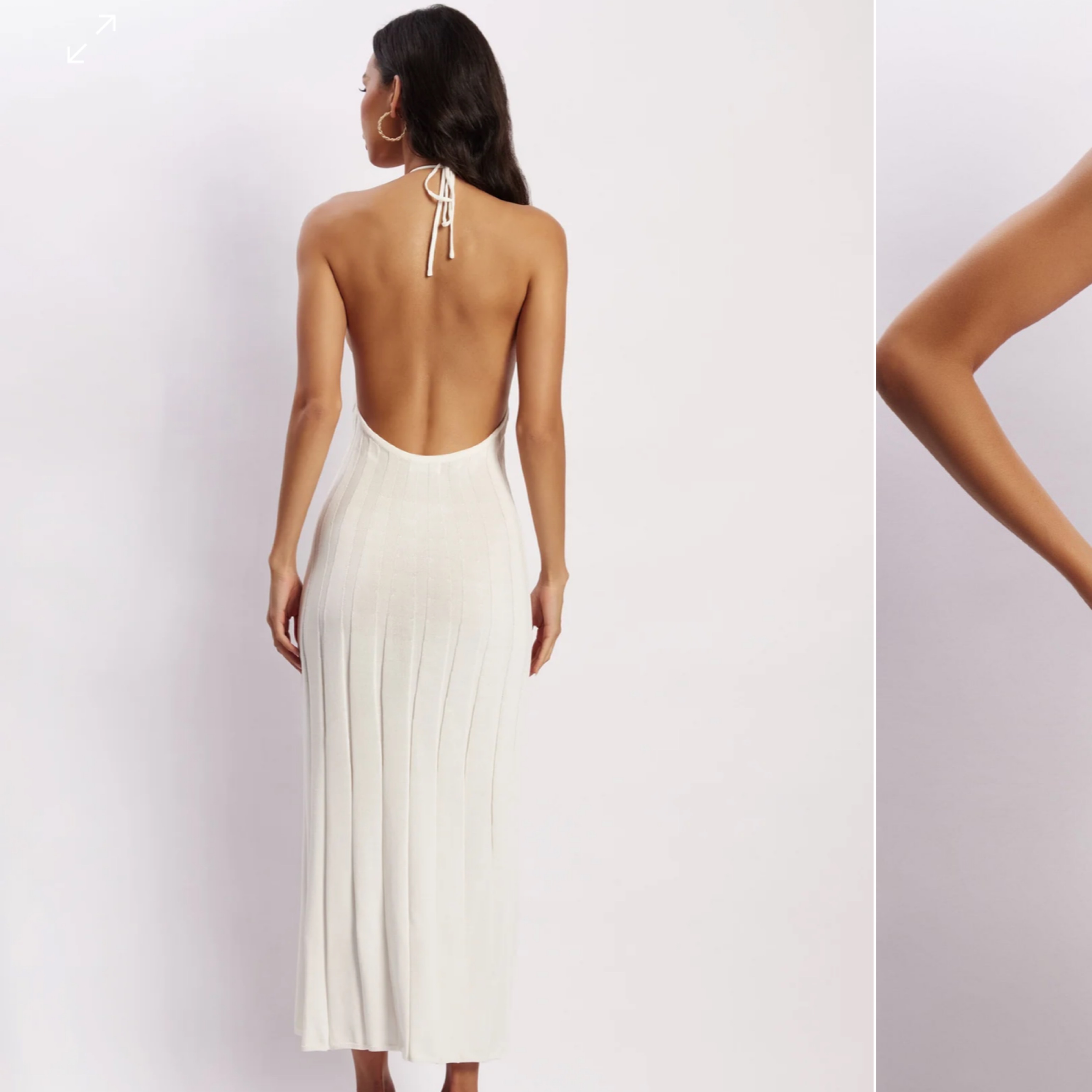 ADRIENNE Halter Neck Midi Dress by Meshki - Pickle