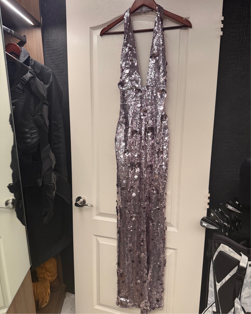 green emerald velvet dress Princess Polly Silver Iridescent Sequin Mini Dress with Triangle Cups – The  Thrifty Hippy main image 0