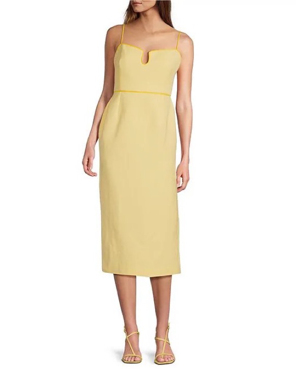 MG Style X Antonio Melani Yellow Midi by MG Styles xAntonio Melani - Pickle