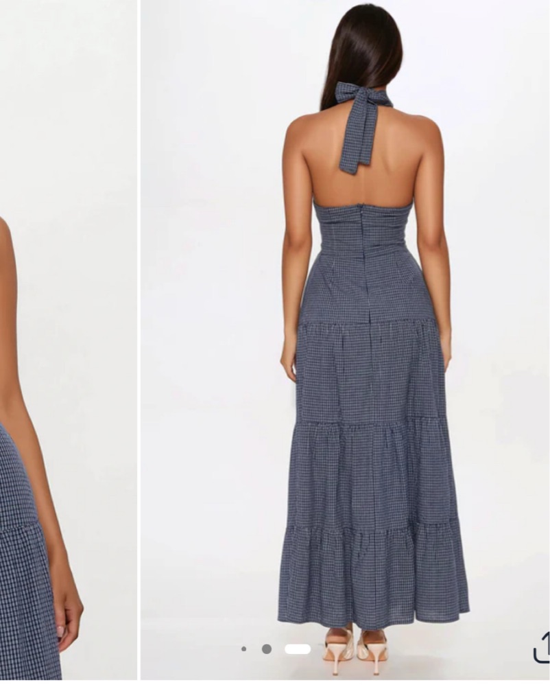 Fashionnova Feeling Sweet Maxi Gingham by Fashion Nova - Pickle