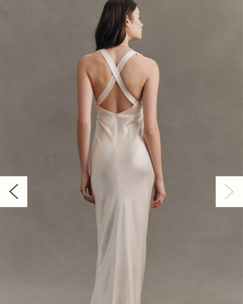 chinese dress ladies La Lune Cumulus Silk Backless Lace Split Maxi Dress | Ivory | Dresses main image 0