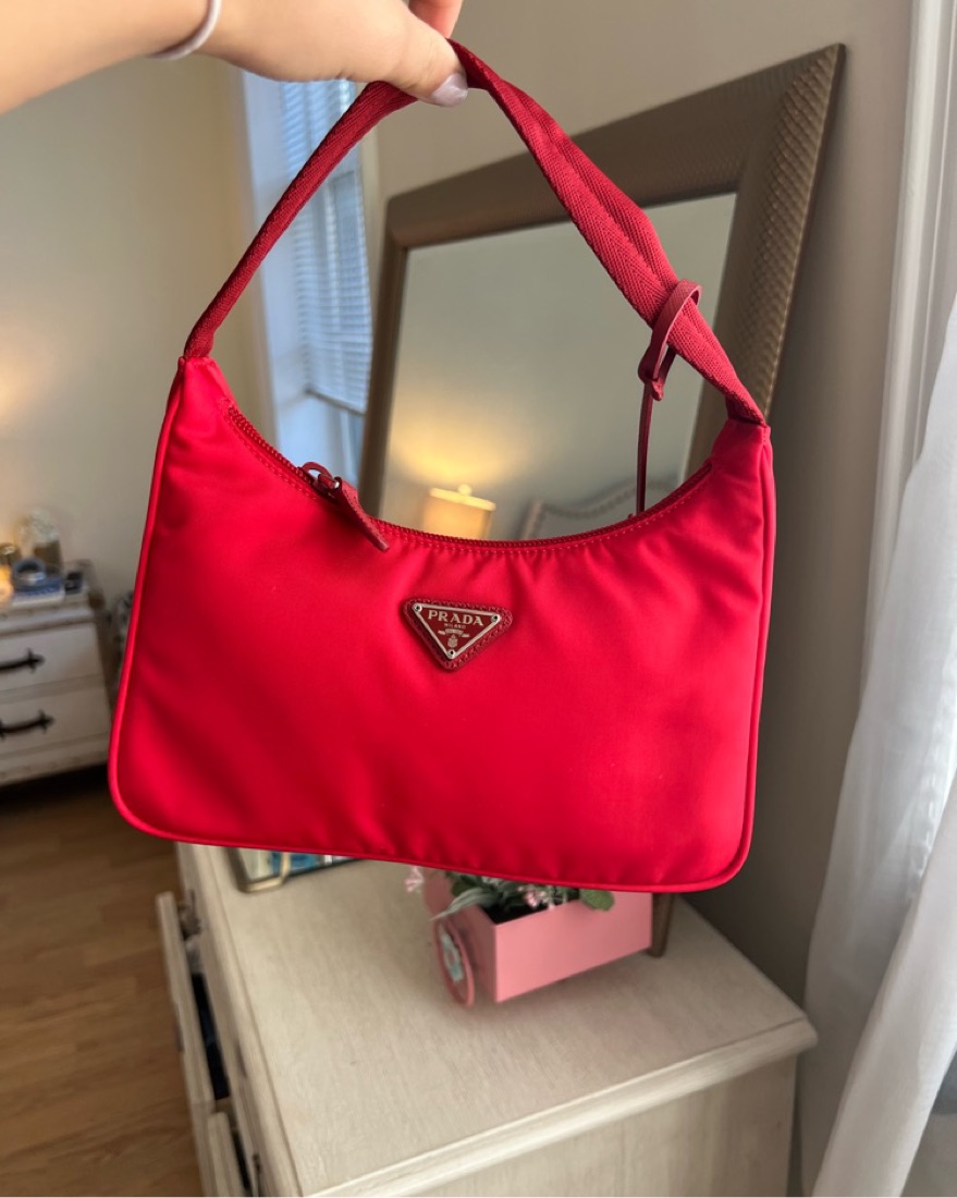 Prada Red Shoulder Bag - Image 2