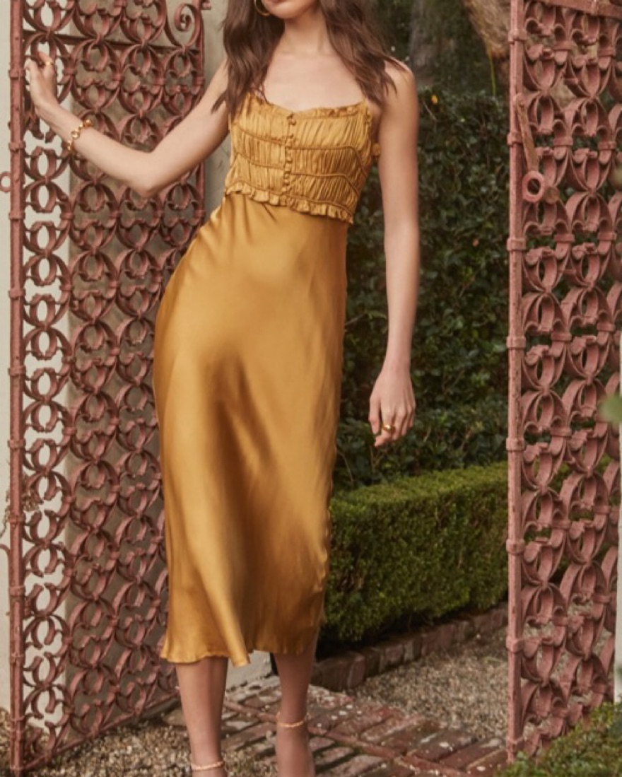 Astr The Label Zola Smocked Midi Dress  - Image 1