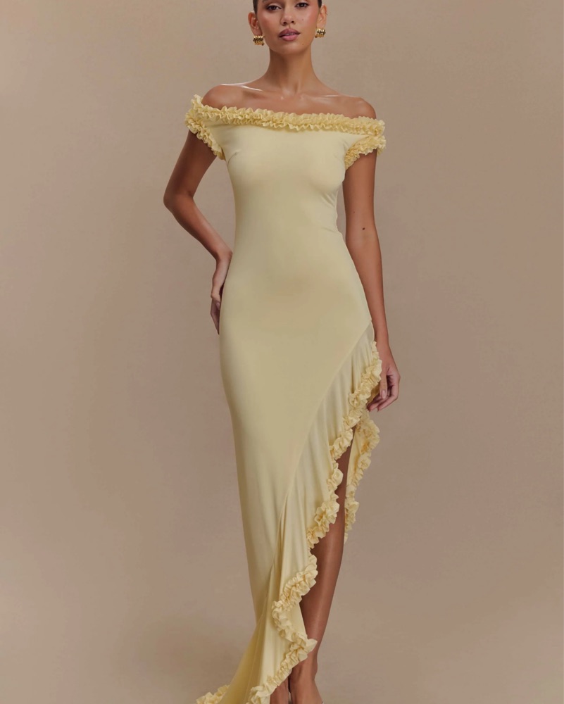 knee length dresses for ladies ARIELLE SCALLOP SCUBA MIDI