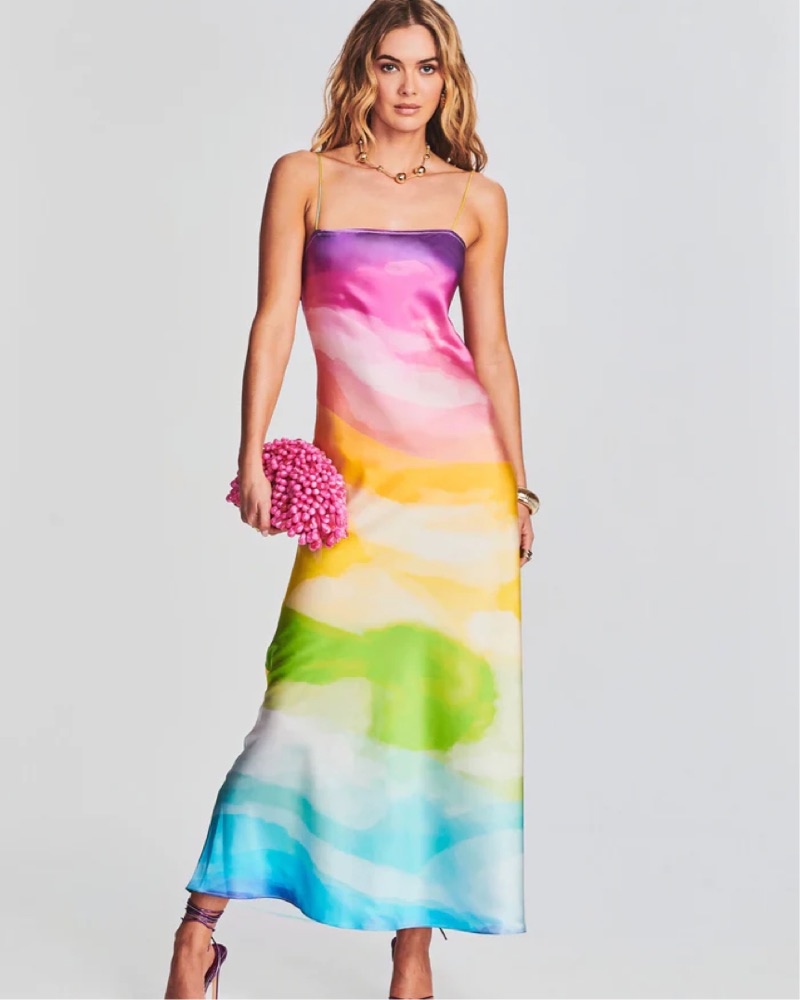 Rainbow Midi Dress - Image 1