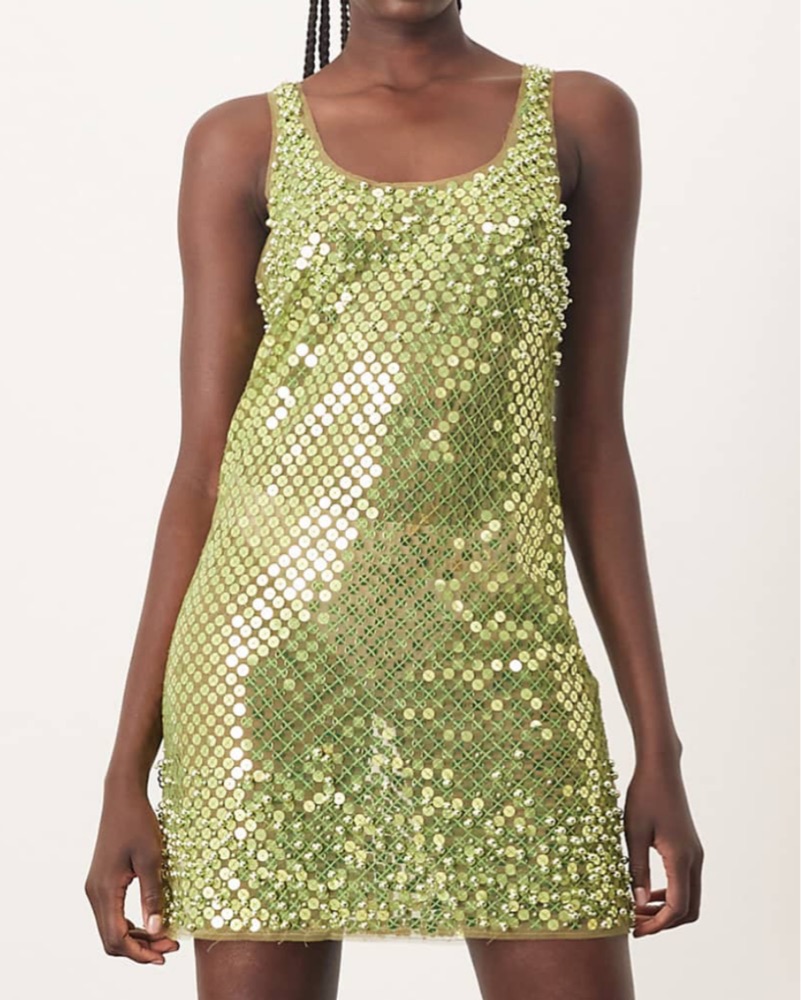slim fit dress slacks Forest Green Sequin Bodycon Mini Dress