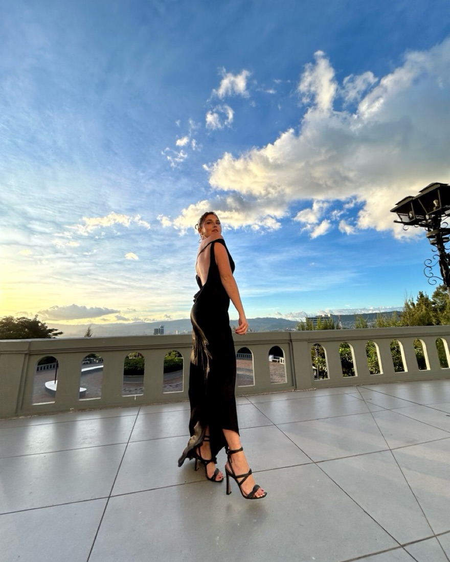 Meshki “Yvette” Black Asymmetrical Dress - Image 1