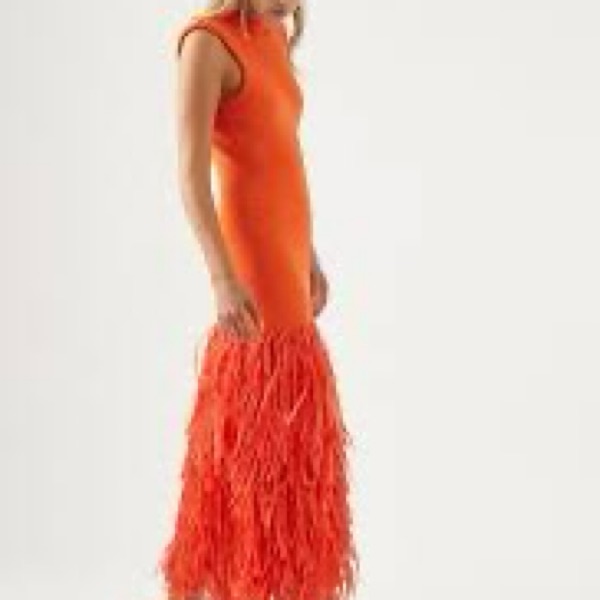 Aje Rushes fringed knit midi Dress by Aje - Pickle