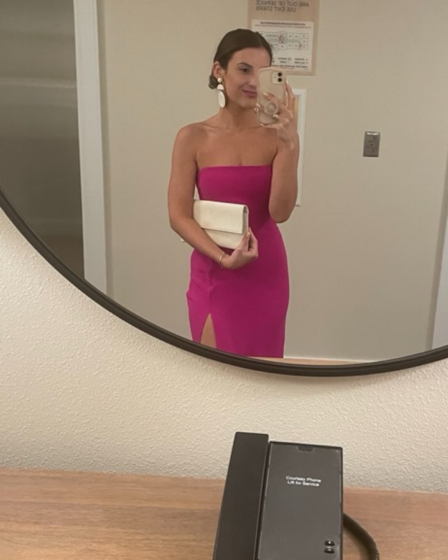 Amanda Uprichard Mandy Dress hot pink - Image 3