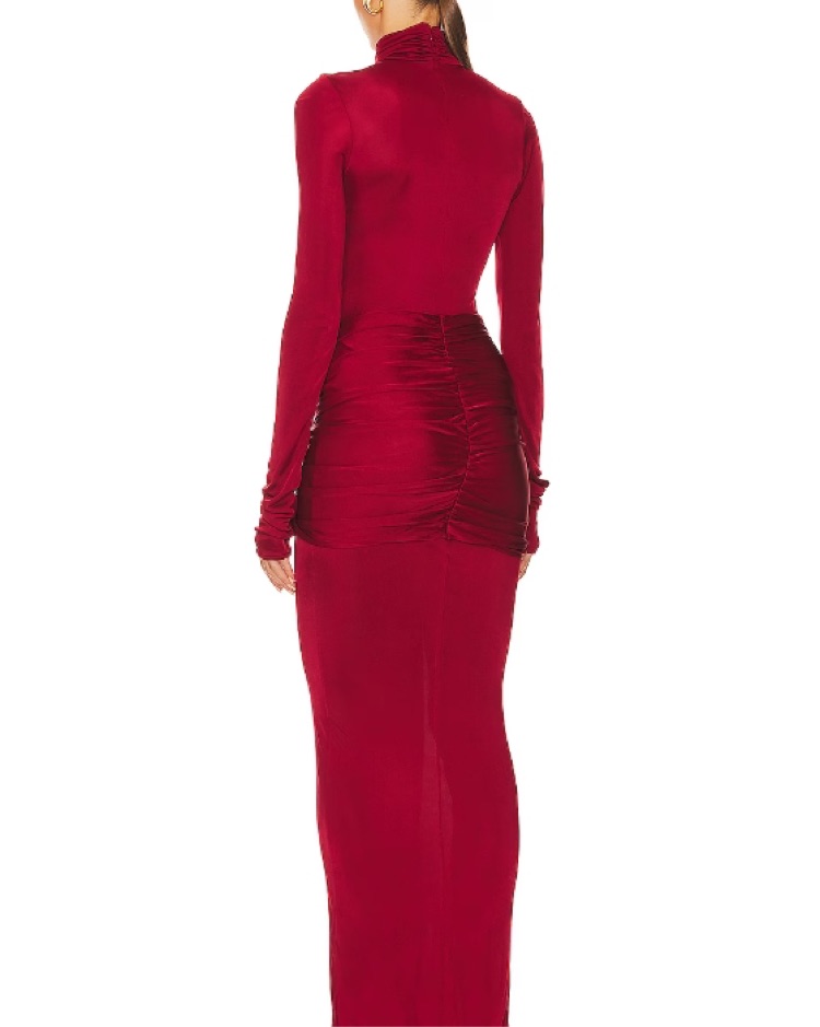 Slinky Jersey Sarong Maxi Dress - Image 4