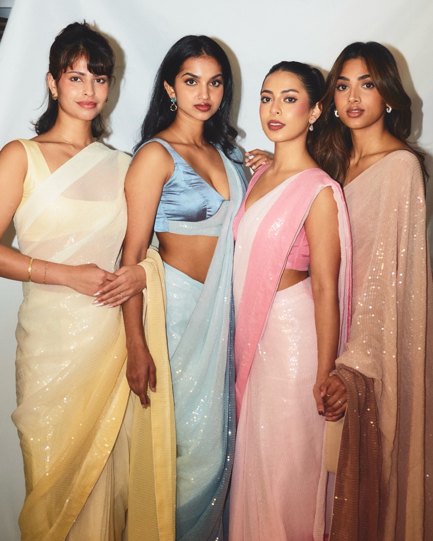 Pre-Stitched Pink Sari (S-L)  - Image 2