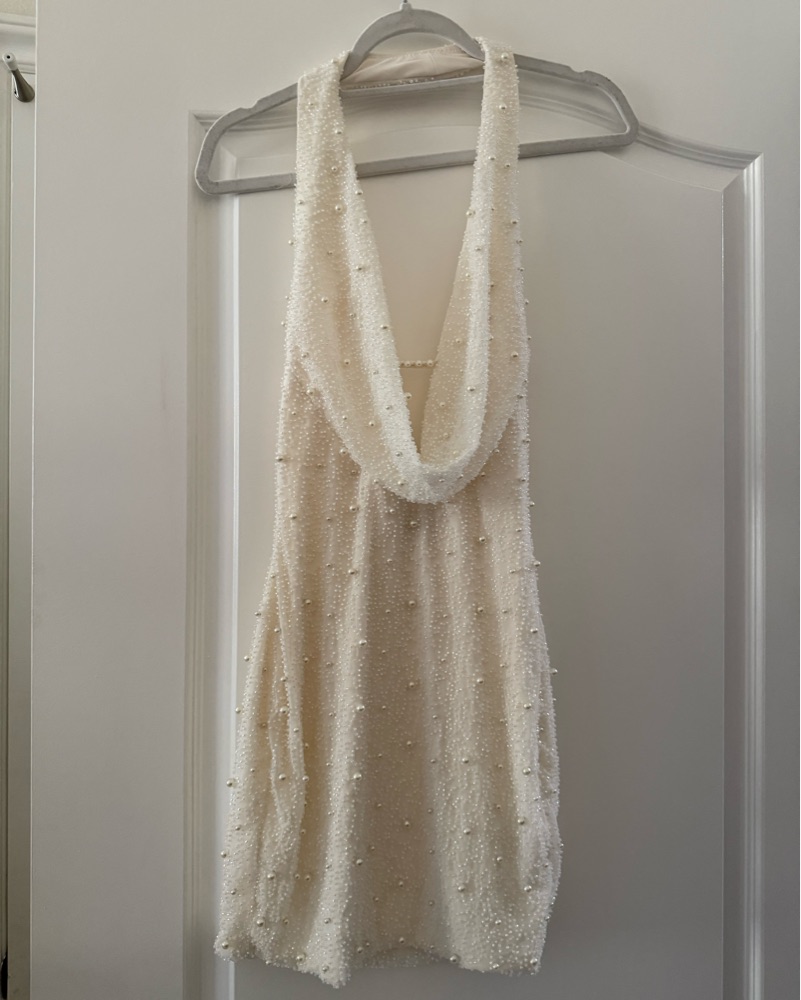 satin mini dress high neck Joelle