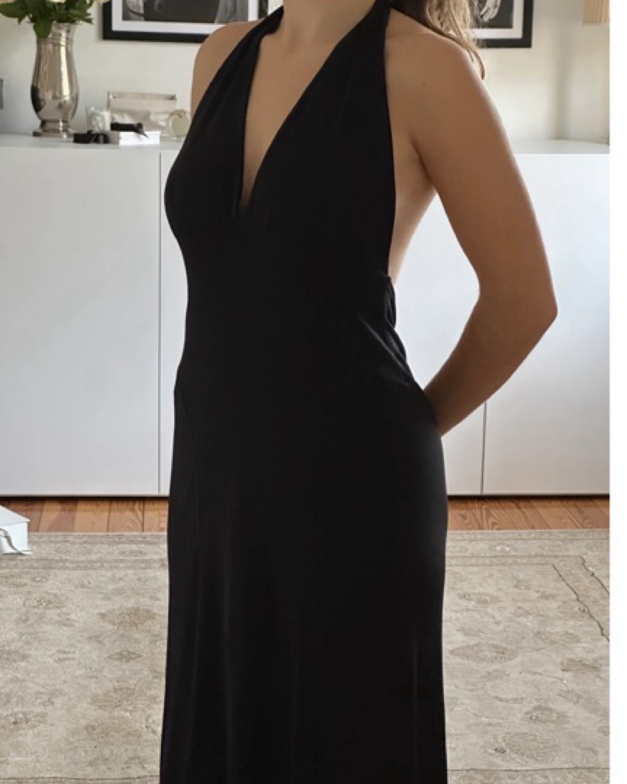 slim fit dress slacks Black Rhinestone Backless Sleeveless Mini Dress Womens main image 0