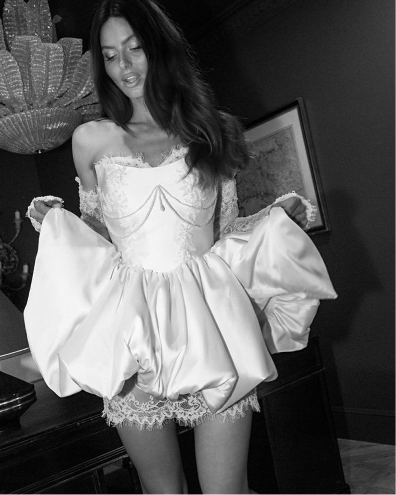 Aston bridal Dabi Mini Dress by Aston bridal - Pickle