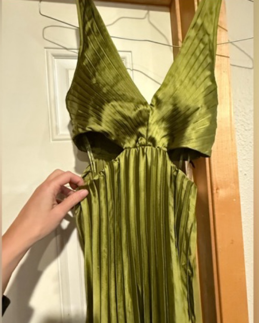green emerald velvet dress Sherri Hill Metallic Lamé Long Prom Dress 56061 Gold / 4 main image 0