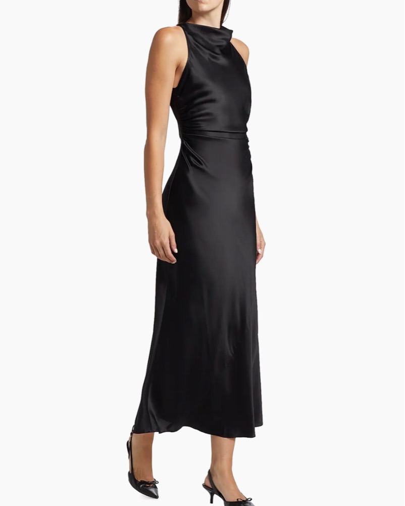 Reformation Black Satin Maxi Dress by Reformation - Pickle