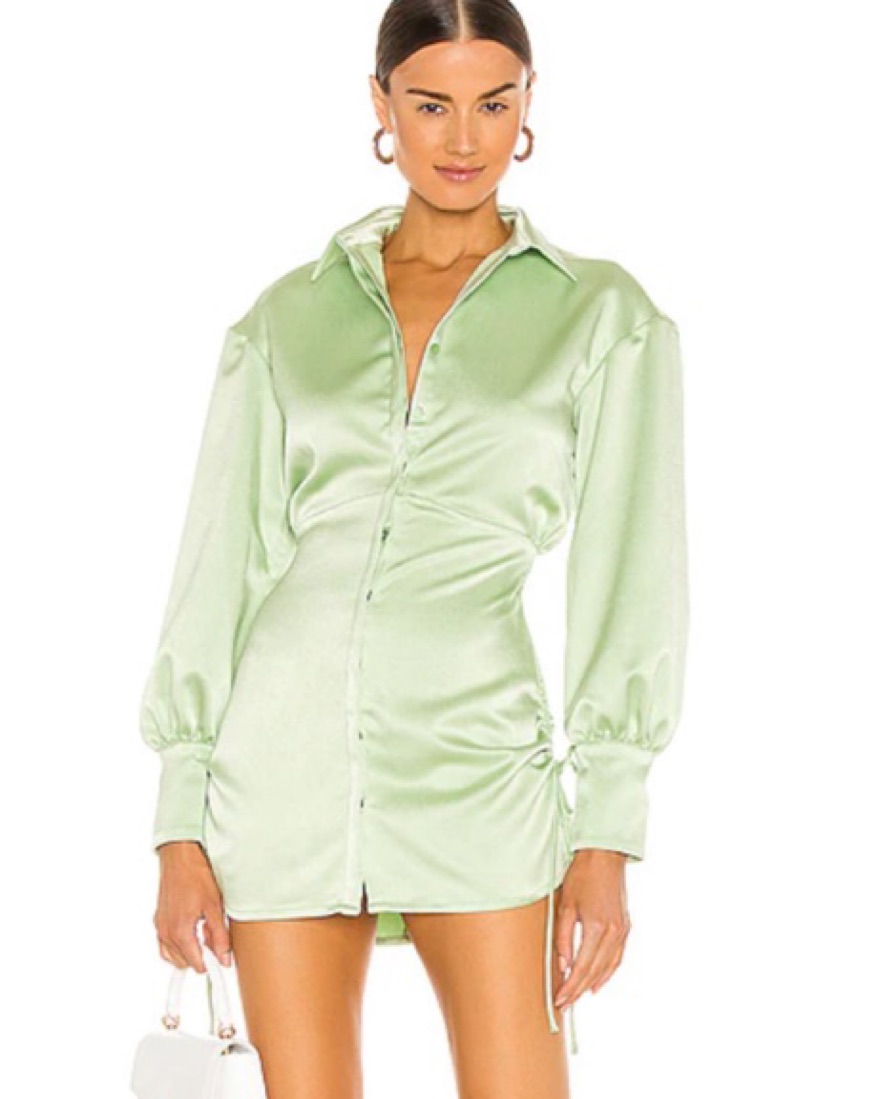 Danielle Guizio Light Green Mini Dress by Danielle Guizio - Pickle