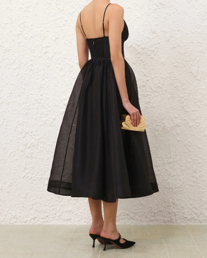 Zimmerman HYPNOTIC V NECK MIDI DRESS by Zimmermann - Pickle